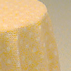 Dollhouse Miniature Skirted Table-Yellow Mini Dot